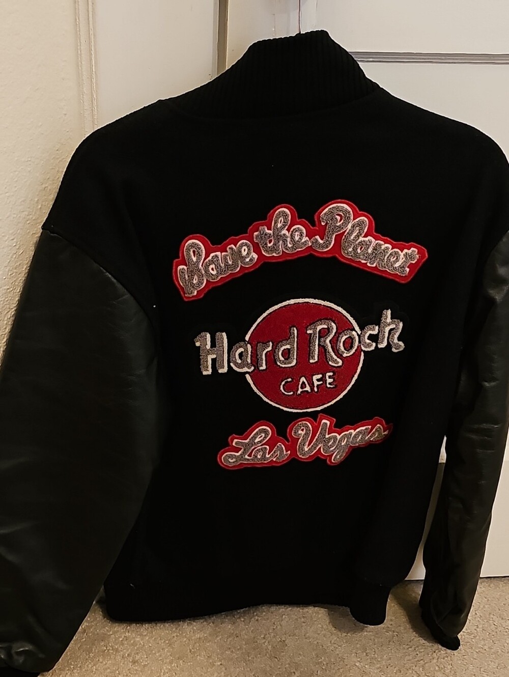 Hard Rock Cafe Las Vegas Save the Planet Snap-Front Varsity Jacket Small
